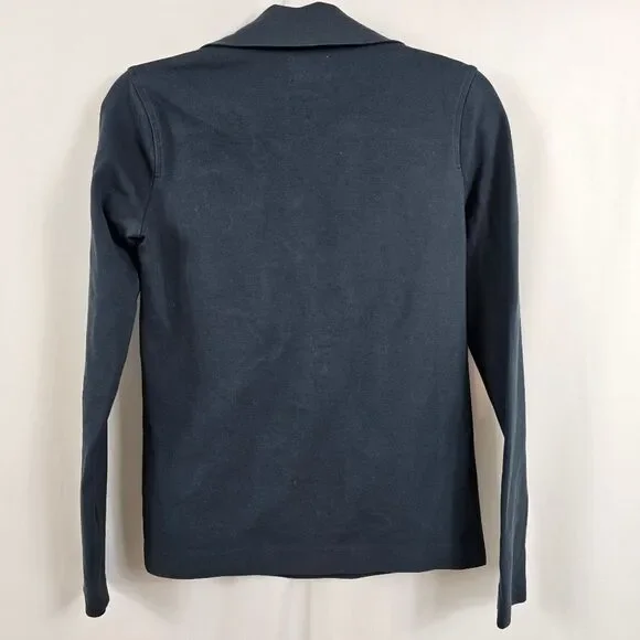 Wood Wood Half Zip Sweater in Navy Blue - Size 34